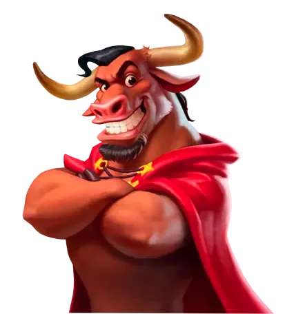 Illustratie van een stier als casinopersonage